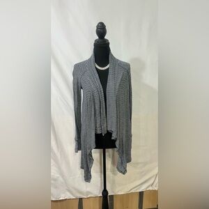 Staccato Black and White Striped Cardigan